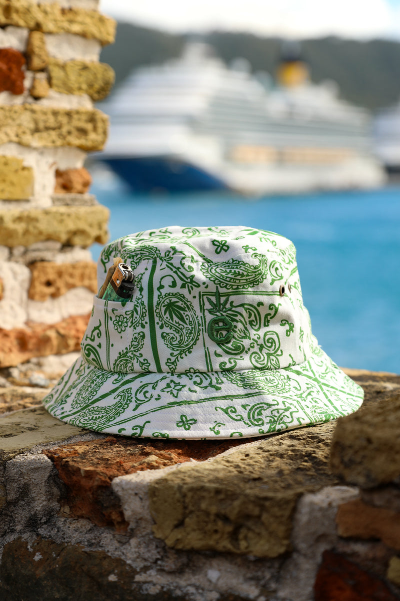 Embroidered Paisley Bucket Hat