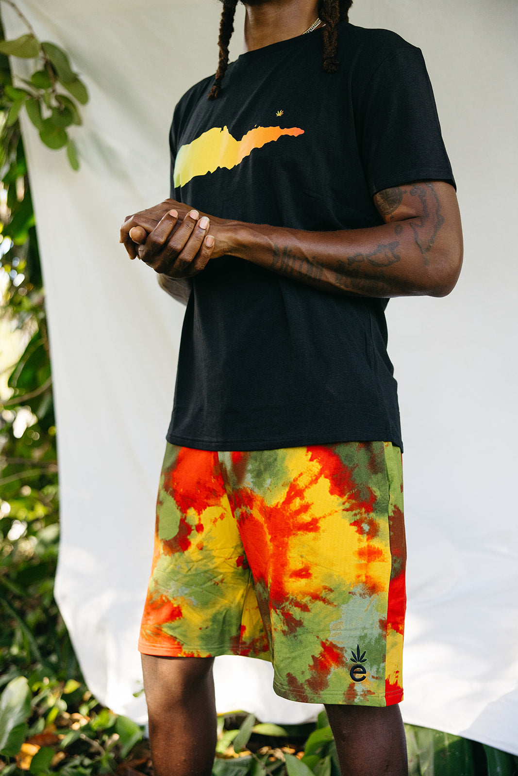 Elevare - Tie Dye Rasta Shorts