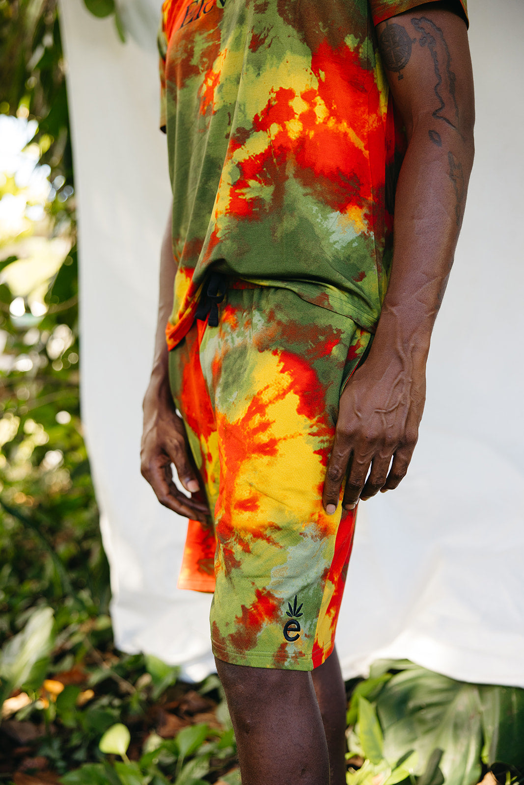 Elevare - Tie Dye Rasta Shorts